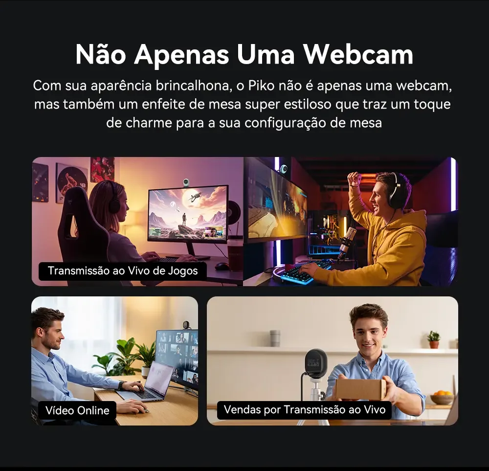 Imagem 3 de 4 do produto Webcam Emeet Piko+ 4k Usb-c Para PC - Sensor Grande, 3 Microfones, Ia, Tampa Magnética