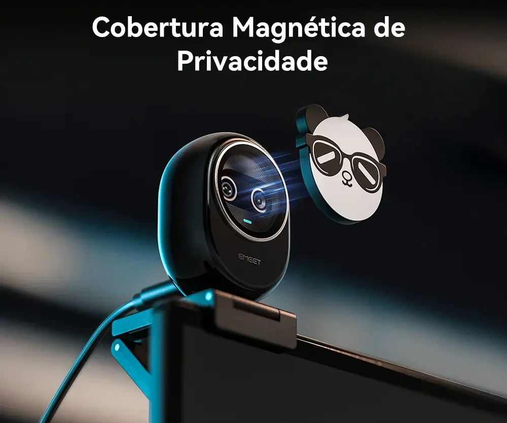 Imagem 4 de 4 do produto Webcam Emeet Piko+ 4k Usb-c Para PC - Sensor Grande, 3 Microfones, Ia, Tampa Magnética