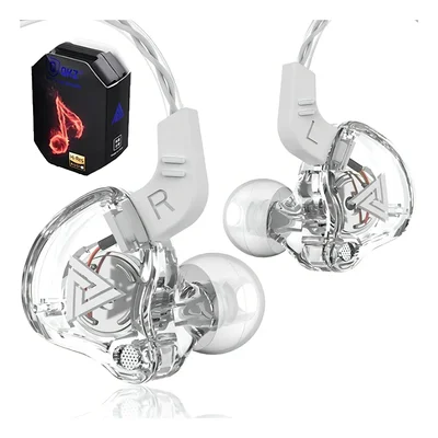 Fone De Ouvido Intra-auricular Qkz Ak6 Com Microfone P2 3,5mm - Branco