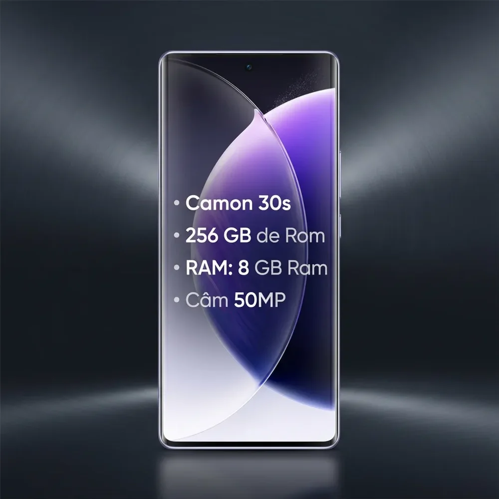 Imagem 5 de 5 do produto Smartphone Tecno Camon 30s 4g 256gb 8GB Ram Preto
