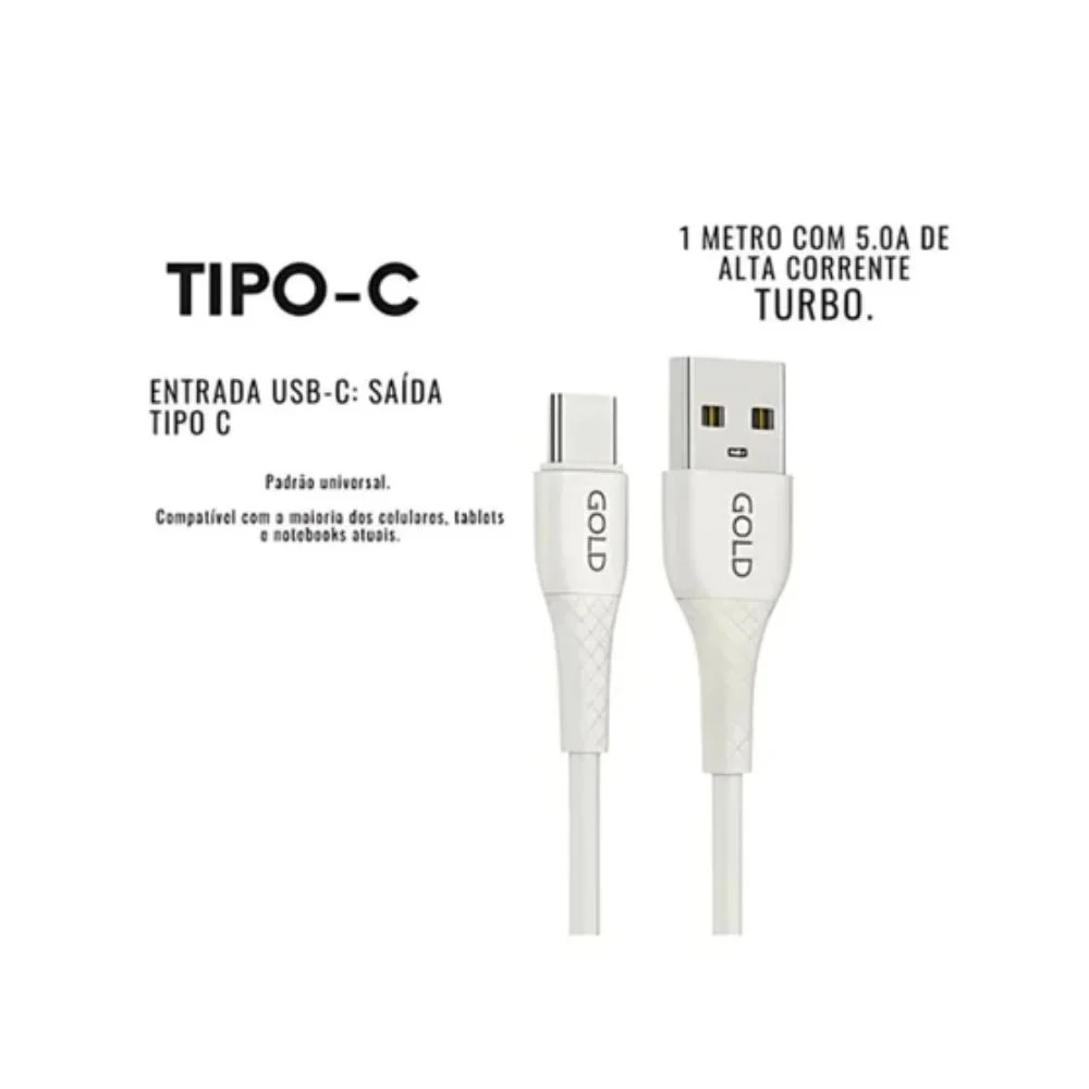 Imagem 3 de 5 do produto Cabo Usb Super Carga A'gold Pro 5.0a Cb07-3