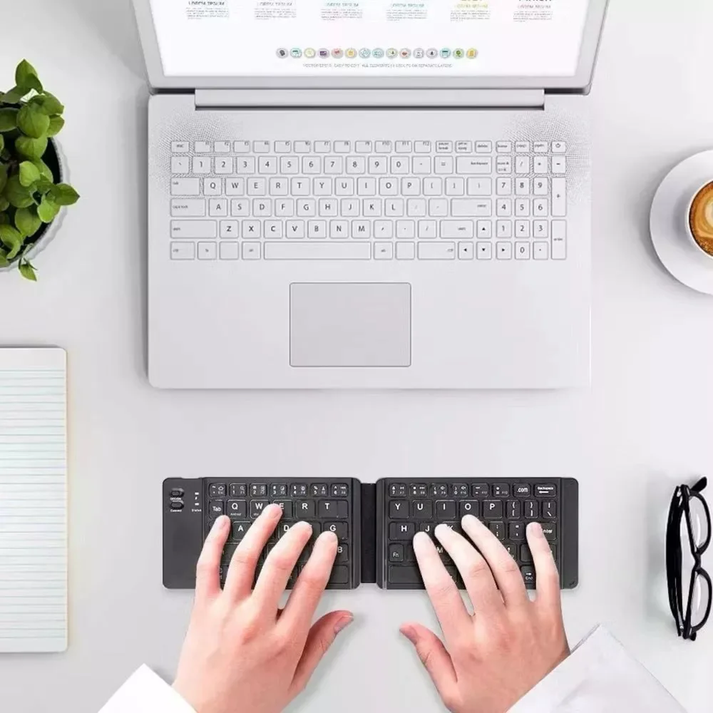 Imagem 5 de 5 do produto Kit Teclado Dobrável Bluetooth Portátil E Mouse Sem Fio Wireless - Portabilidade