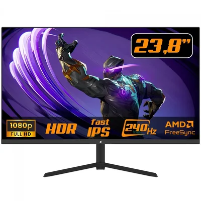 Monitor Gamer Superframe Vision, 23.8 Pol, Full Hd, Fast Ips, 240hz, Hdr, Freesync/g-sync, HDMI/dp, Sfvsfb-24240-FULL HD-pro