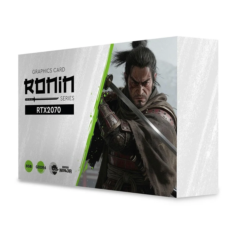 Imagem 2 de 4 do produto Placa De Vídeo Gamer Ninja Nvidia Geforce RTX 2070 Ronin, 8GB, Gddr6, Ray Tracing, Gn-pv-nvRTX20708d6