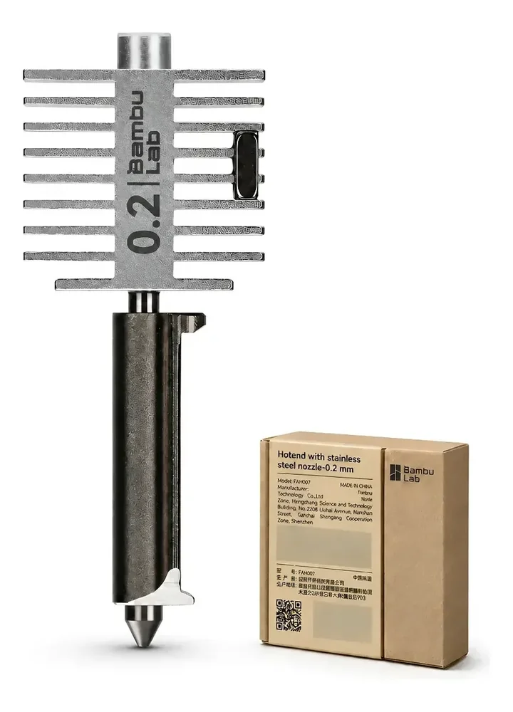 Hotend 0.2mm - Original Bambu Lab - Aço Endurecido A1/A2