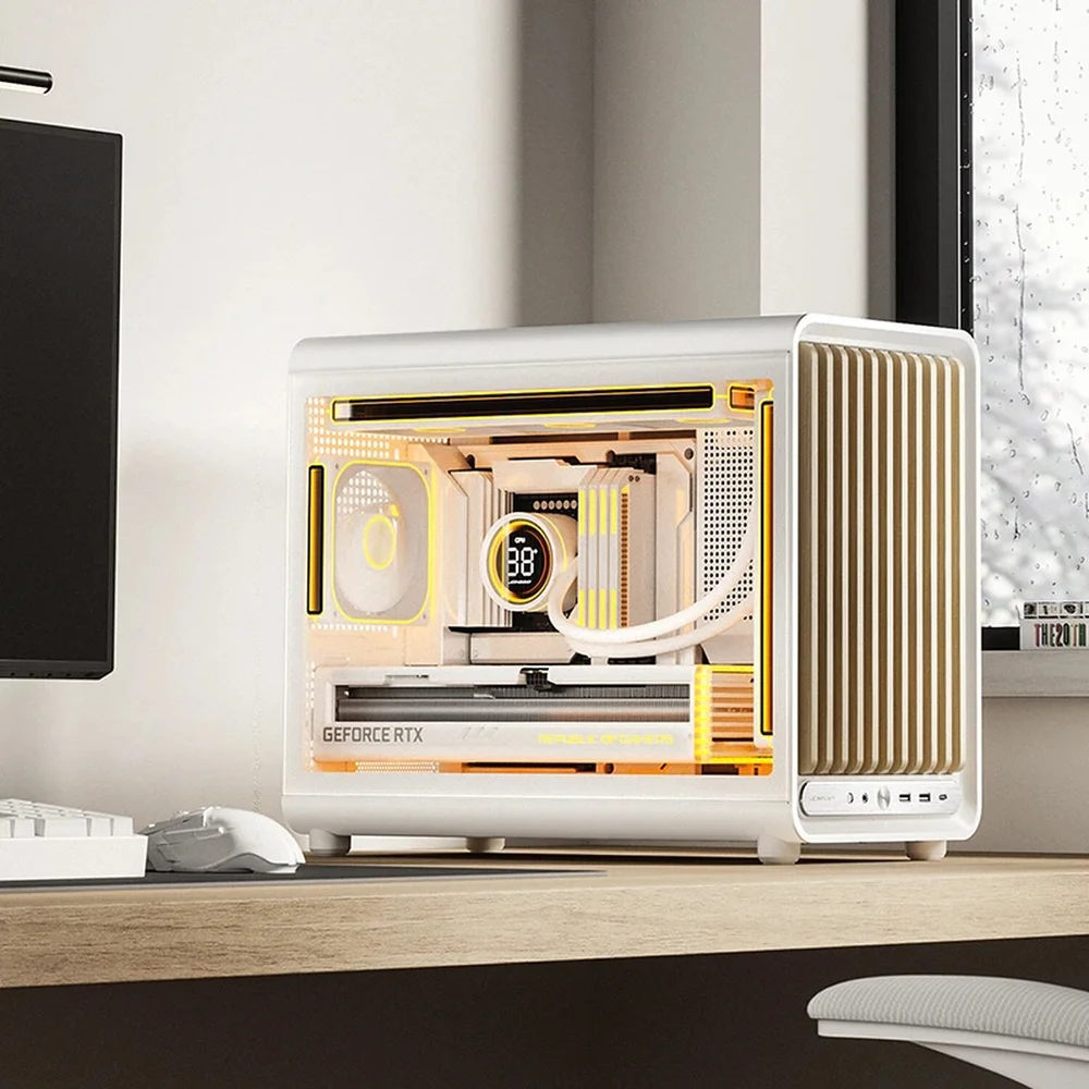 Imagem 5 de 5 do produto Gabinete Premium Jonsbo D33 Wood M-atx Branco E Madeira