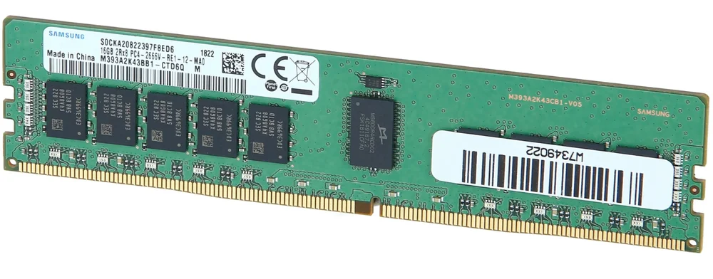 Memória Samsung 16gb Ddr4 2666mhz Ecc Registered Rdimm PC4-21300 Memória Samsung 16gb Ddr4 2666mhz Ecc Registered Rdimm PC4-21300