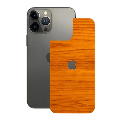 Película Para Iphone 13 Pro - Traseira Efeito Madeira Clara - Gshield