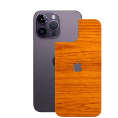 Película Para Iphone 14 Pro - Traseira Efeito Madeira Clara - Gshield