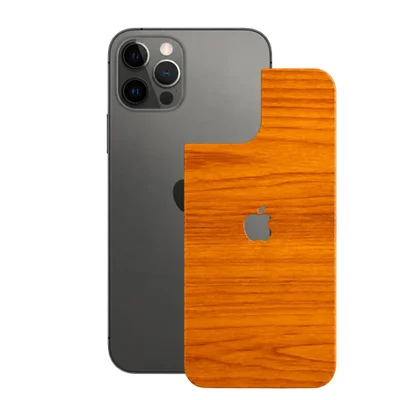 Película Para Iphone 12 Pro Max - Traseira Efeito Madeira Clara - Gshield