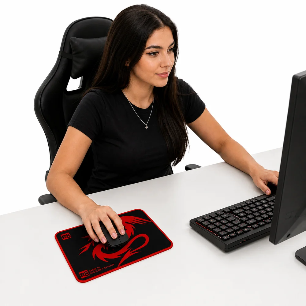 Imagem 3 de 4 do produto Mouse Pad Gamer Grande 305x250mm Base Emborrachada Antiderrapante Alta Precisão Preto