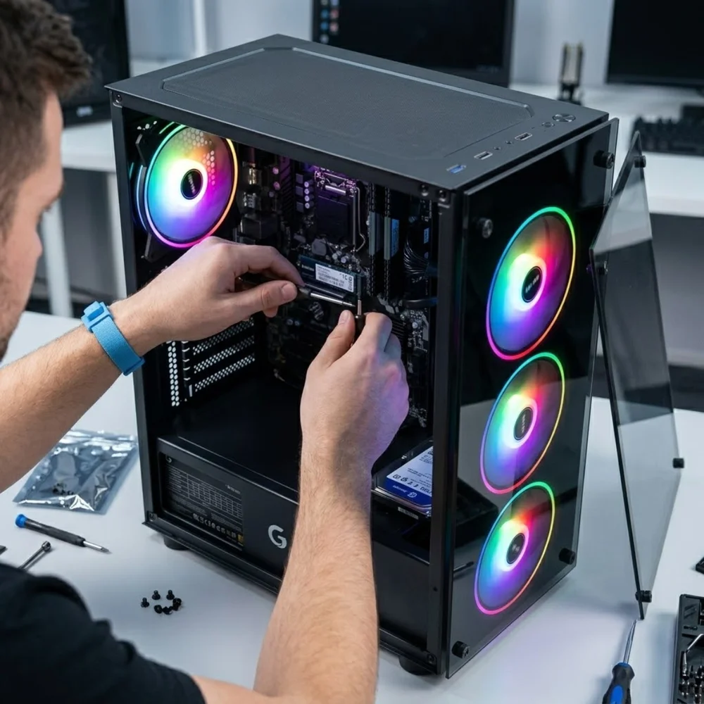 Imagem 3 de 5 do produto Gabinete Gamer R61b Black Atx Com Fans RGB 120mm Brx
