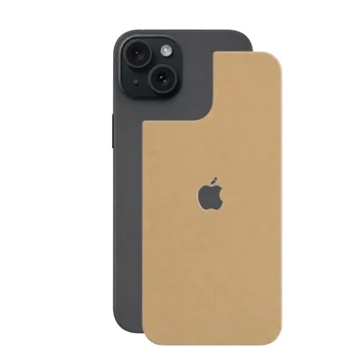 Película Para Iphone 15 Plus - Traseira Efeito Couro Bege - Gshield