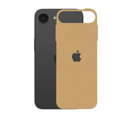 Película Para Iphone 17e - Traseira Efeito Couro Bege - Gshield