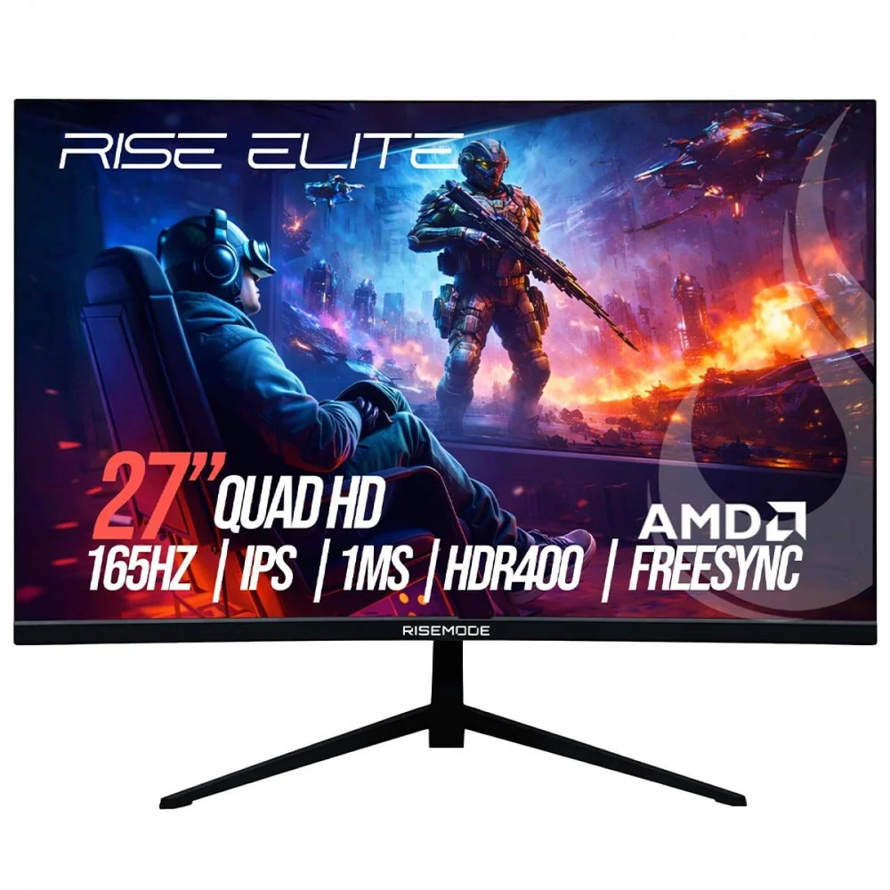 Monitor Gamer Rise Mode Elite, 27 Pol, Quad Hd, Ips, 165hz, 1ms, 99% SRGB, HDMI/dp, Freesync, Rm-mog-27f1652k-b Monitor Gamer Rise Mode Elite, 27 Pol, Quad Hd, Ips, 165hz, 1ms, 99% SRGB, HDMI/dp, Freesync, Rm-mog-27f1652k-b