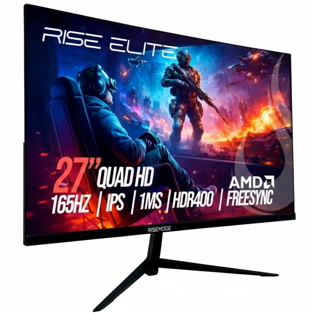 Monitor Gamer Rise Mode Elite, 27 Pol, Quad Hd, Ips, 165hz, 1ms, 99% SRGB, HDMI/dp, Freesync, Rm-mog-27f1652k-b Monitor Gamer Rise Mode Elite, 27 Pol, Quad Hd, Ips, 165hz, 1ms, 99% SRGB, HDMI/dp, Freesync, Rm-mog-27f1652k-b