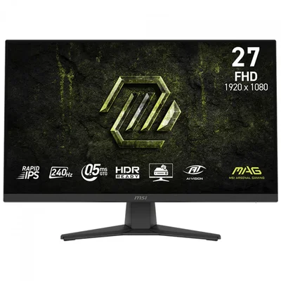 Monitor Gamer Msi Mag 272f X24, 27 Pol, Full Hd, Rapid Ips, 0.5ms, 240hz, 122% SRGB, HDMI/dp