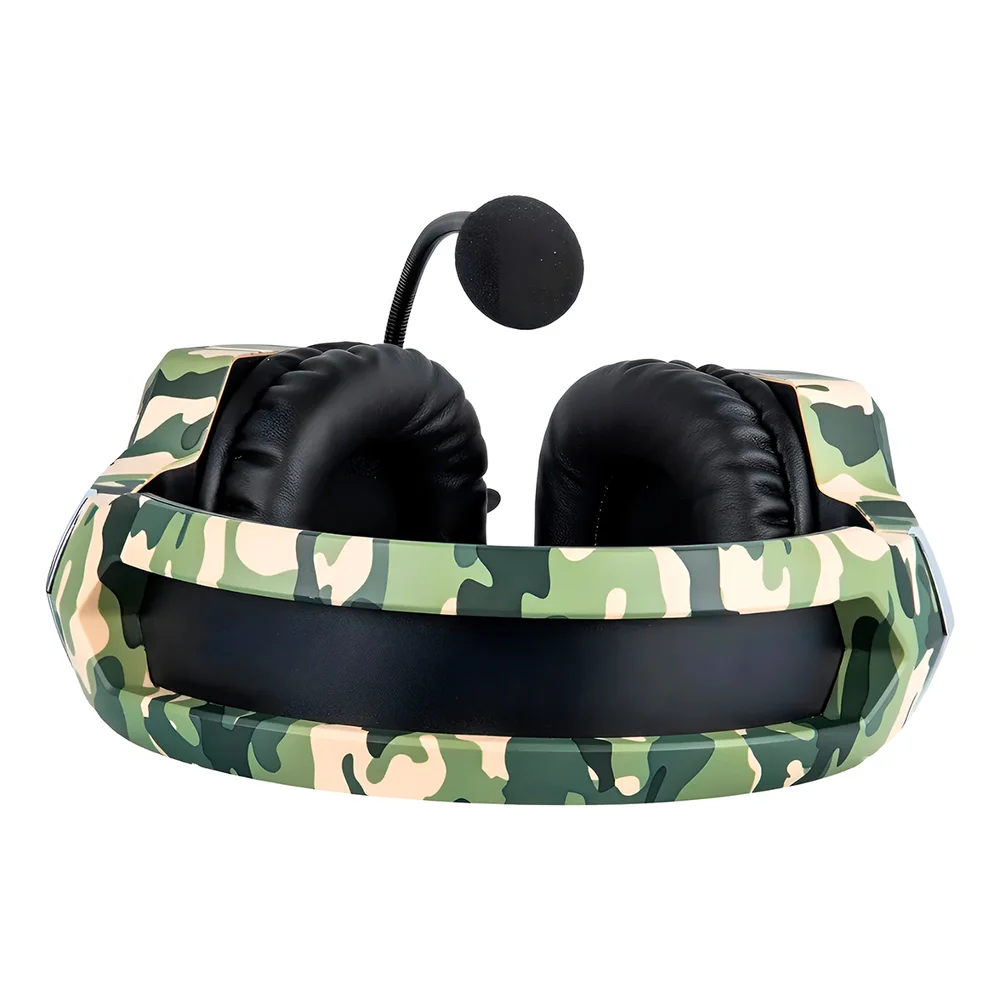 Imagem 5 de 5 do produto Fone Over Ear Gamer Profissional Headset Luz LED Com Fio