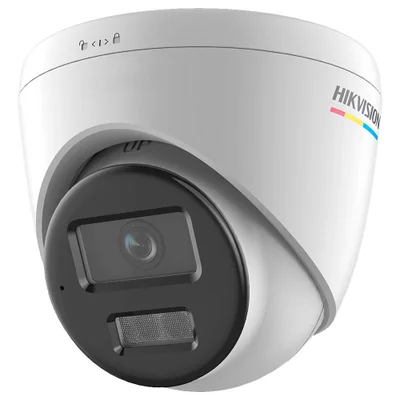 Camera Hikvision Ip Acusense Colorvu 3.0 2mp Full Hd Turret 2.8mm Luz Branca 30m Mic Embutido Ip67 Ds-2cd1327g3-liu