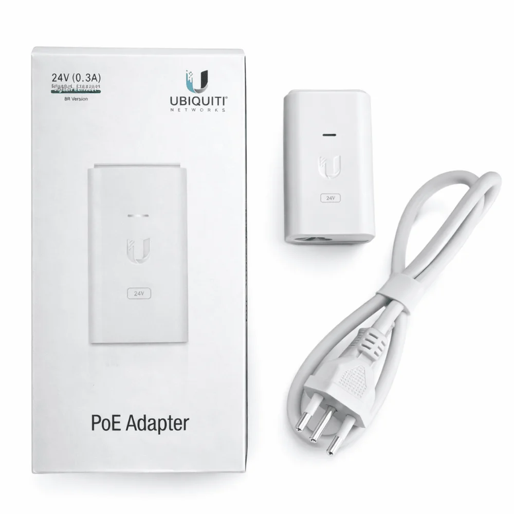 Imagem 4 de 5 do produto Fonte Poe Ubiquiti 24v 0.3a Gigabit Poe-24-7w-g