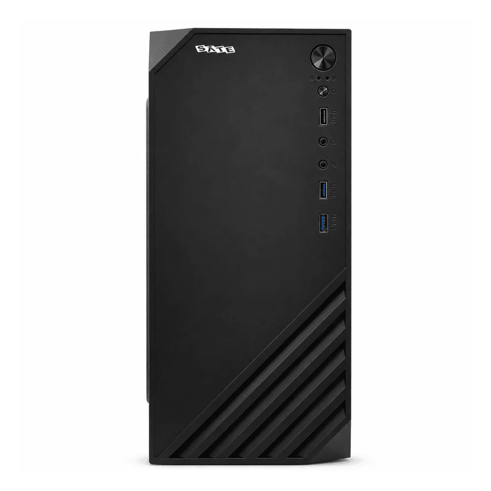Imagem 2 de 4 do produto Gabinete Satellite 8202k Micro Atx Preto Com Cooler LED Azul