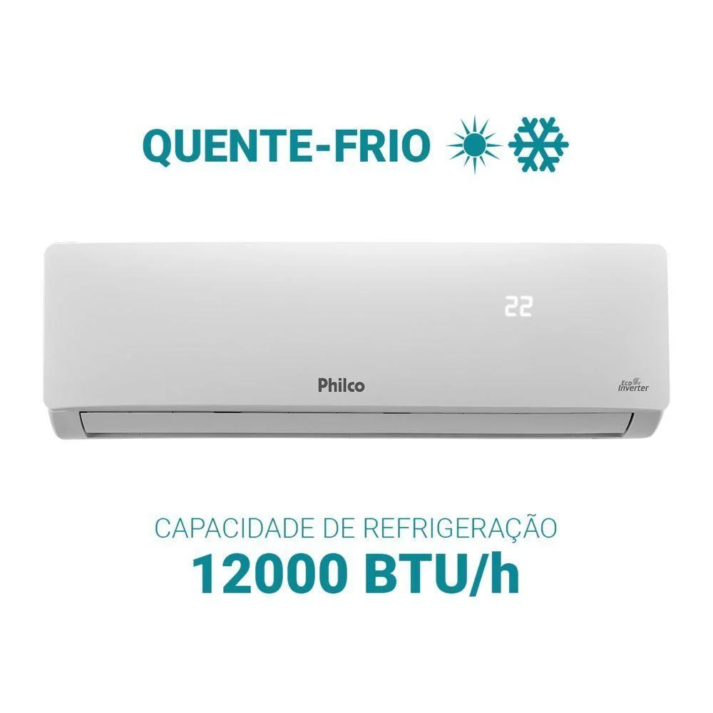 Imagem 4 de 5 do produto Ar Condicionado Split Inverter Philco 12000 Btus Quente E Frio 220v Pac12qb