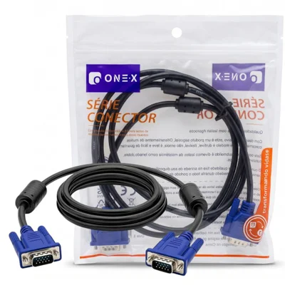 Cabo Vga Para Monitor 1.5 Mt Macho X Macho, Onex, 1201