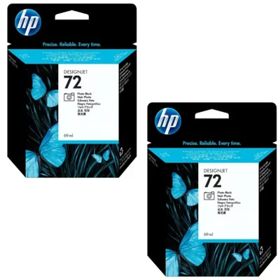 Kit Cartucho De Tinta Hp 72 C9370a C9397a Preto Fotográfico | Designjet T610 T770 T1100 T2300