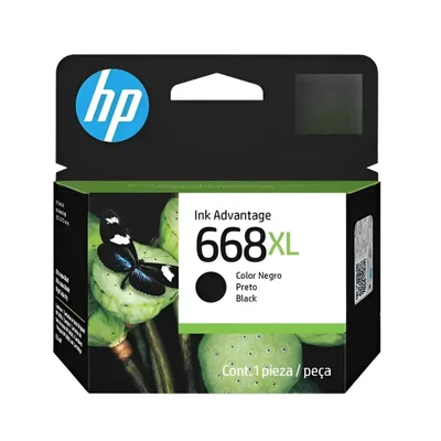 Cartucho De Tinta Hp 668xl Preto 7fp39v | Deskjet Ink Advantage 2774 2776 2874 2876