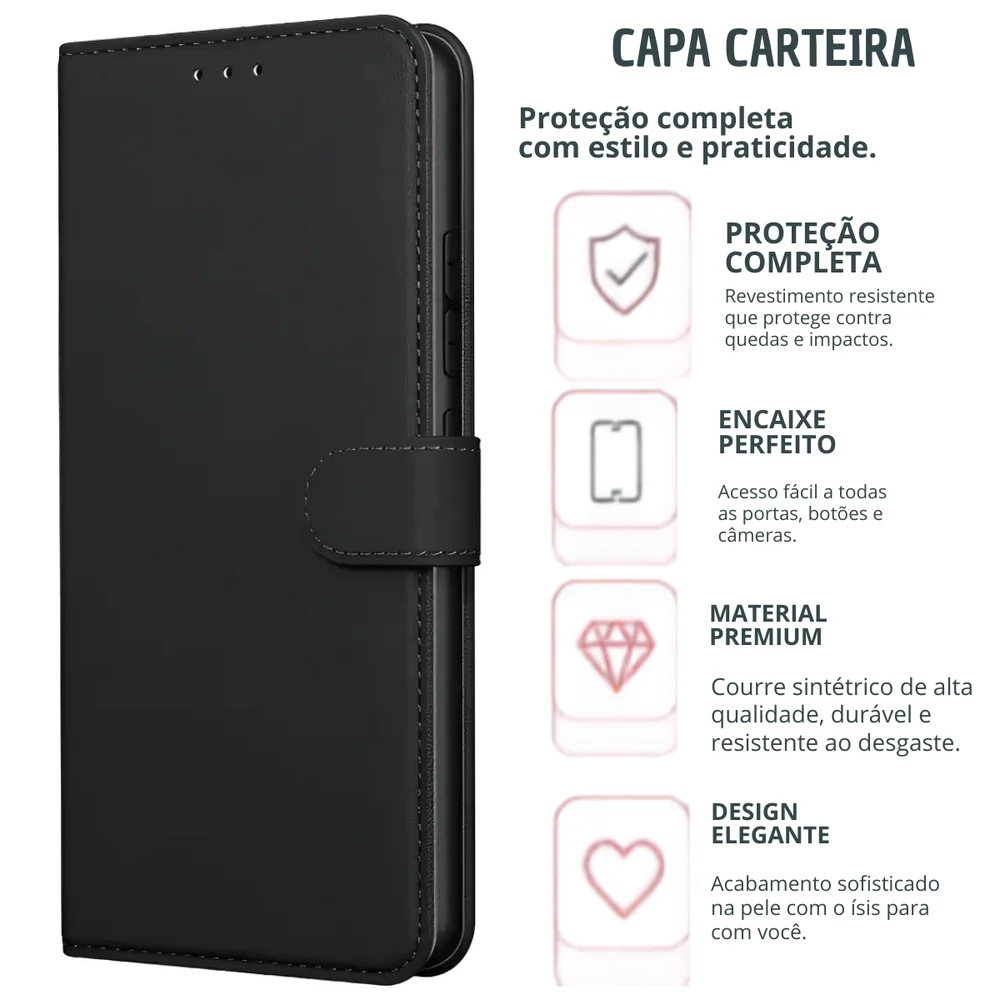 Imagem 4 de 5 do produto Capa Capinha Carteira Premium Para Xiaomi Poco X8 Pro Max