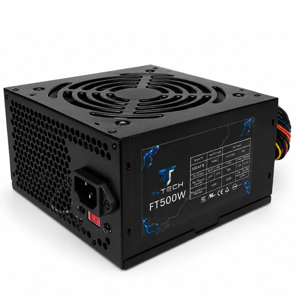 Fonte Atx 500w Real 12” T Tech Gamer Fonte Atx 500w Real 12” T Tech Gamer