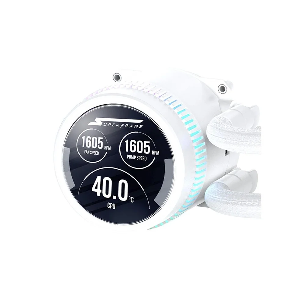 Imagem 4 de 5 do produto Water Cooler Superframe Isengard Smart, ARGB, 360mm, Intel-amd, Controladora, White, Sf-w360w-s
