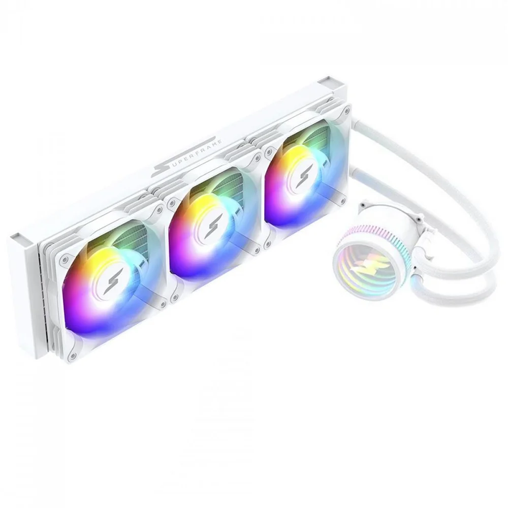 Water Cooler Superframe Isengard, ARGB, 360mm, Intel-amd, Controladora, White, Sf-w360w Water Cooler Superframe Isengard, ARGB, 360mm, Intel-amd, Controladora, White, Sf-w360w