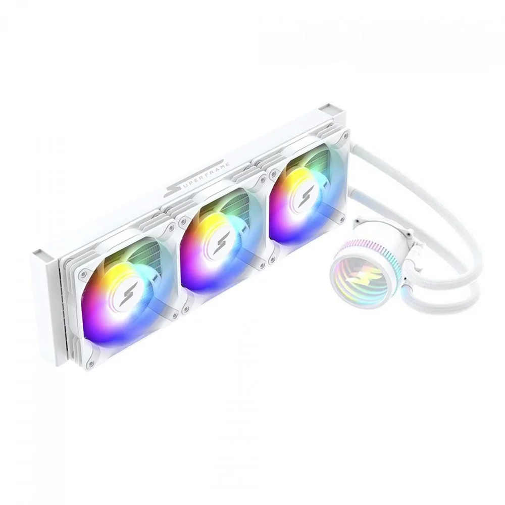 Water Cooler Superframe Isengard, ARGB, 360mm, Intel-amd, Controladora, White, Sf-w360w Water Cooler Superframe Isengard, ARGB, 360mm, Intel-amd, Controladora, White, Sf-w360w