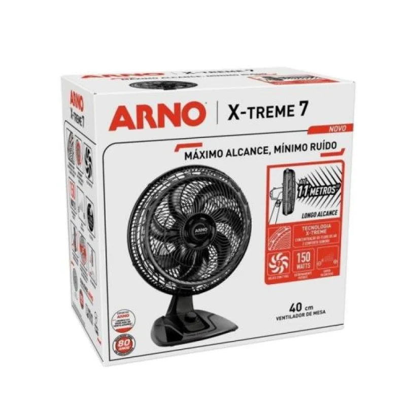 Imagem 2 de 5 do produto Ventilador De Mesa Arno X-treme 7 40cm 150w Ve70 220v