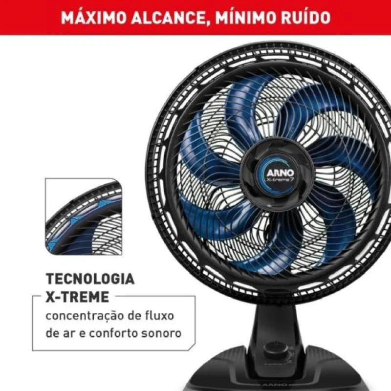 Imagem 5 de 5 do produto Ventilador De Mesa Arno X-treme 7 40cm 150w Ve70 220v
