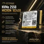SSD Micron 2550 1TB Nvme M.2 2230 PCie 4.0 X4