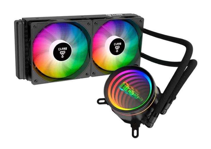 Water Cooler 240mm RGB Clanm Cryos Night Preto Para Intel E Amd Water Cooler 240mm RGB Clanm Cryos Night Preto Para Intel E Amd