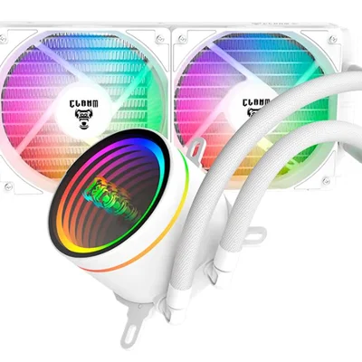 Water Cooler 240mm RGB Clanm Cryos Snow Branco Para Intel E Amd