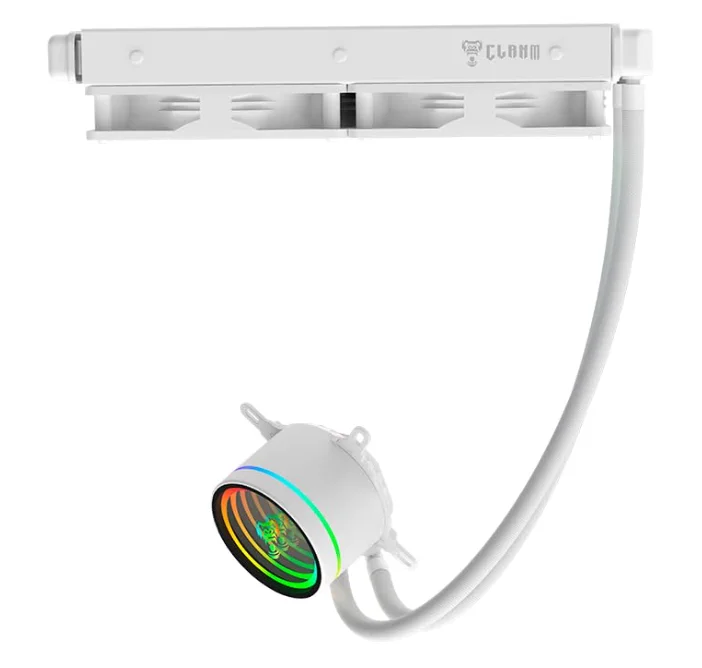 Water Cooler 240mm RGB Clanm Cryos Snow Branco Para Intel E Amd Water Cooler 240mm RGB Clanm Cryos Snow Branco Para Intel E Amd
