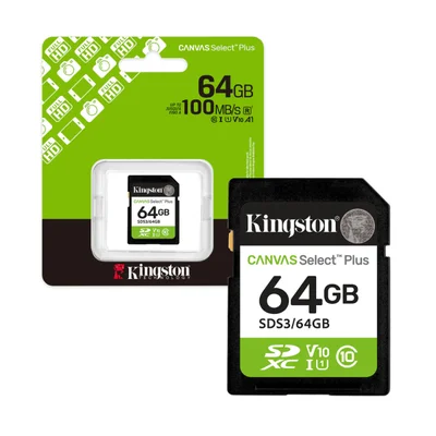 Cartão De Memoria 64gb Sd 150mb/s Leit Canvas Select Plus Sds3/64gb Kingston