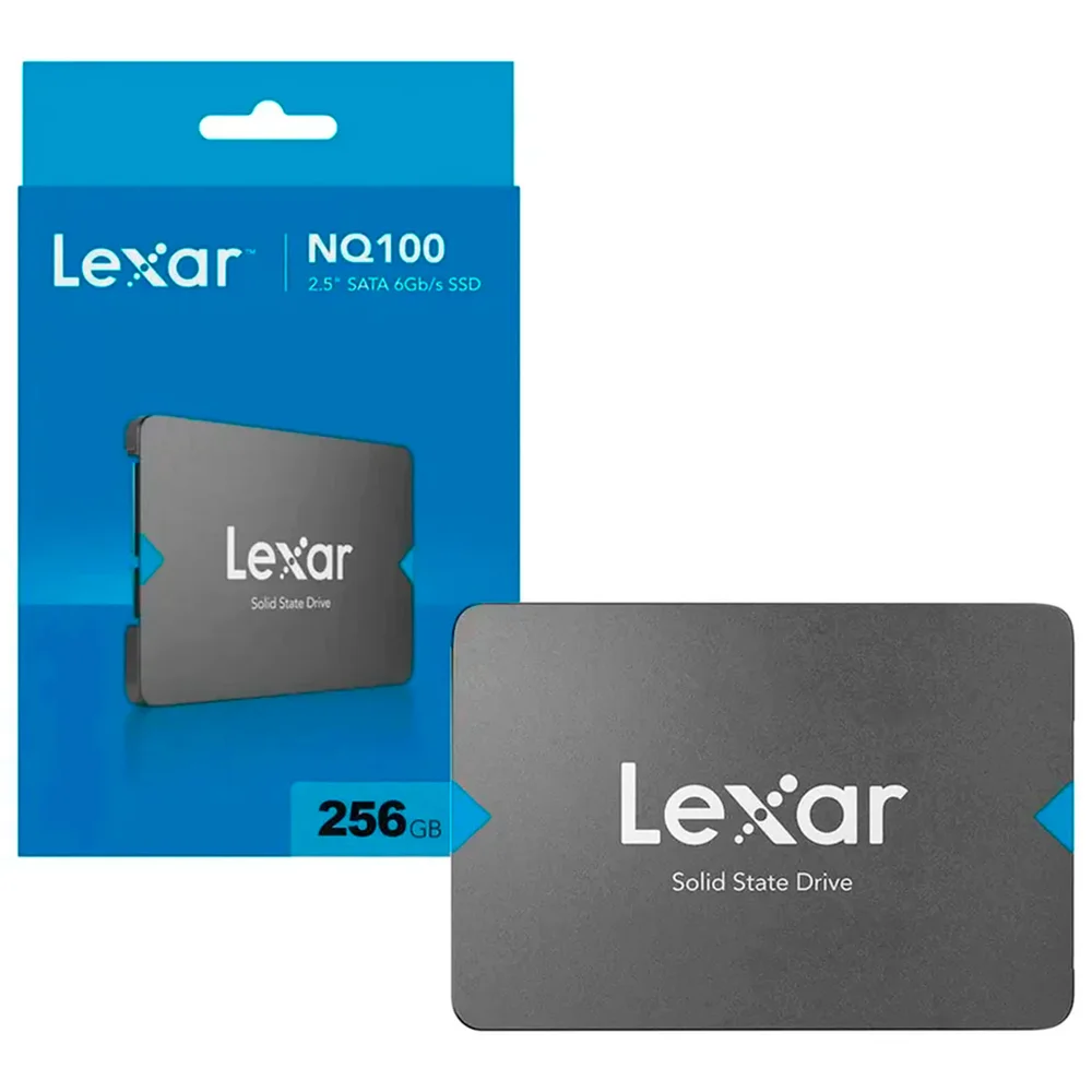 SSD Lexar Nq100 256gb, Sata Iii 6gb/s, 2.5”, Leitura Até 550 Mb/s - Lnq100x256g-rnnng