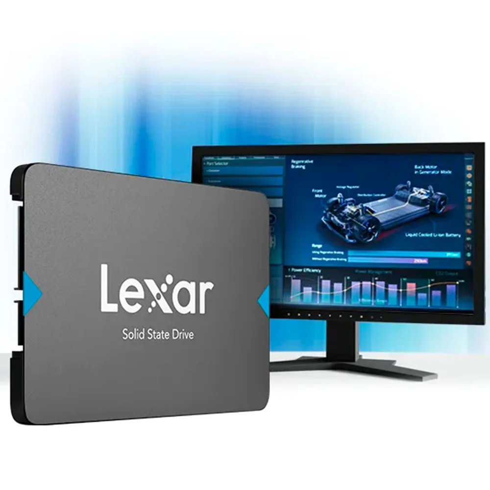 Imagem 2 de 5 do produto SSD Lexar Nq100 256gb, Sata Iii 6gb/s, 2.5”,  Leitura Até 550 Mb/s - Lnq100x256g-rnnng
