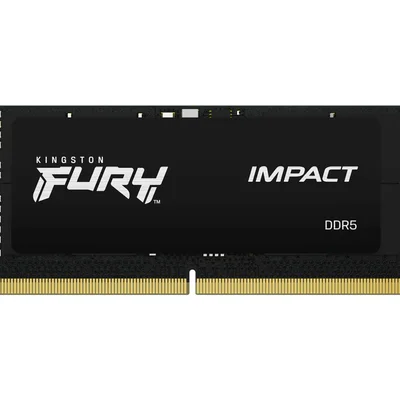 MEMÓRIA RAM KINGSTON FURY IMPACT, 16GB, 6000MHZ, DDR5, CL38, PARA NOTEBOOK, PRETO - KF560S38IB-16