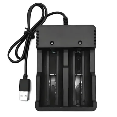 Carregador Duplo De Pilhas E Baterias Usb Ajustável 4.2v 2000ma Al-2757