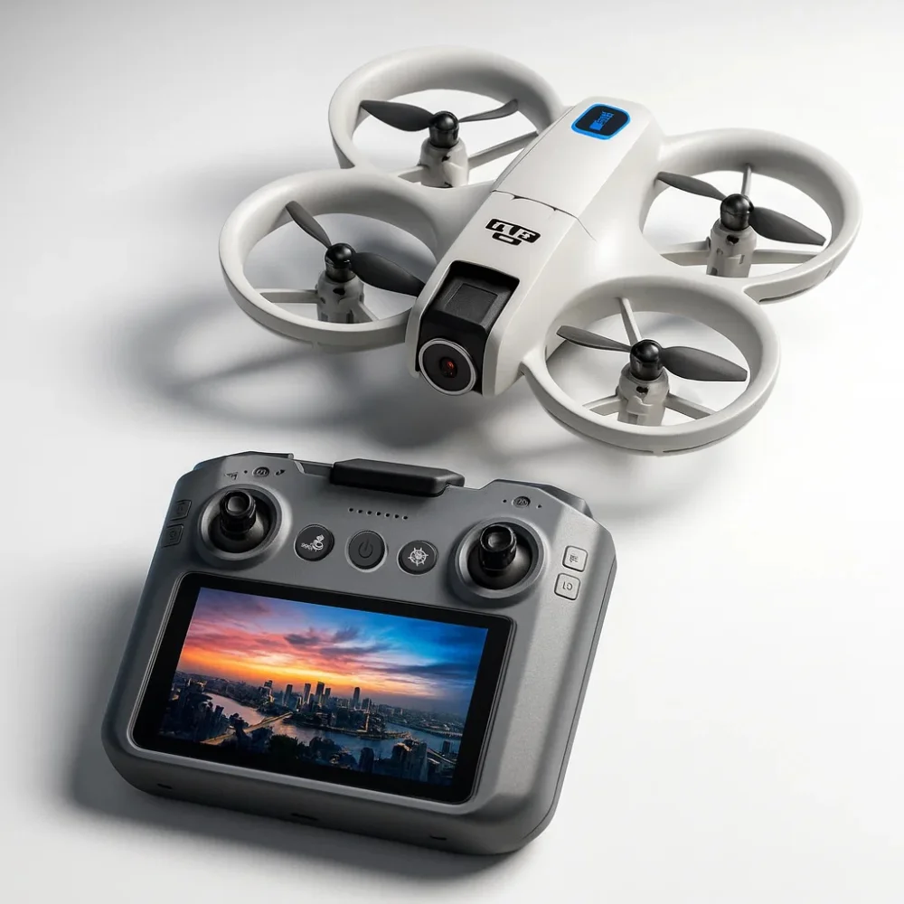 Drone K100 Max Dual Câmera 4k Controle Com Super Tela Total Hd Cartão De Memória Estável