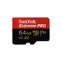 Cartão De Memória Micro Sd Sandisk Extreme Pro U3 64gb 4k Sdsqxcu-064g-gn6ma Classe 10 V30 A2 200mb/s Leitura Adaptador Sd