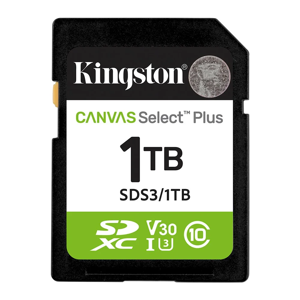 Imagem 3 de 3 do produto Cartão De Memória Kingston Canvas Select Plus C10 1TB Sds3/1TB Microsdxc Uhs-i Classe 10 Leitura 100mb/s 4k Full Hd