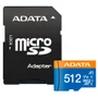 Cartão De Memória Microsd Adata V10 512gb Ausdx512guicl10a1-ra1 Classe 10 A1 Uhs-i Leitura 100mb/s Com Adaptador Sd