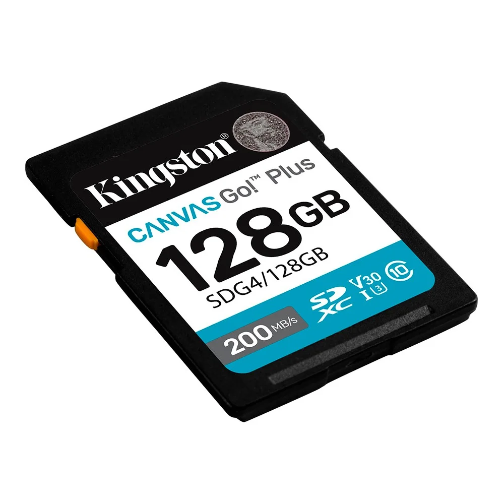 Cartão De Memória Kingston Canvas Go Plus Sdg4/128GB Microsdxc 128GB Uhs-i U3 V30 A2 4k Leitura 170mb/s Com Adaptador Sd
